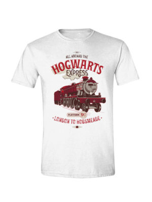 Harry Potter T-Shirt All Aboard the Hogwarts Express - taglia: S, M, L, XL - colore: Bianco
