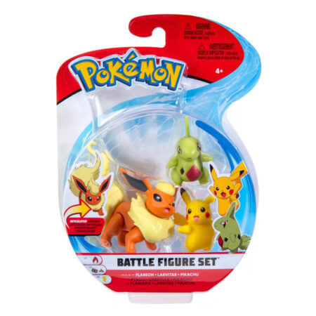 Battle Feature Figure - Flareon, Larvitar, Pikachu