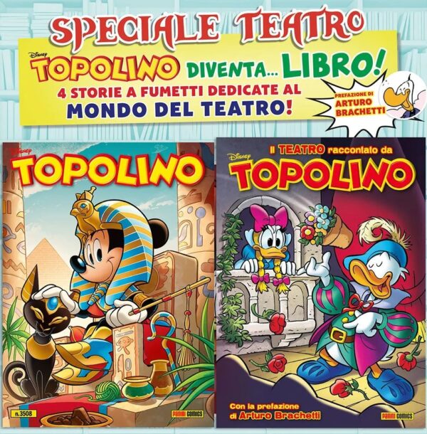 Topolino - Supertopolino 3508 + Topolibro "Il Teatro Raccontato da Topolino" - Panini Comics - Italiano