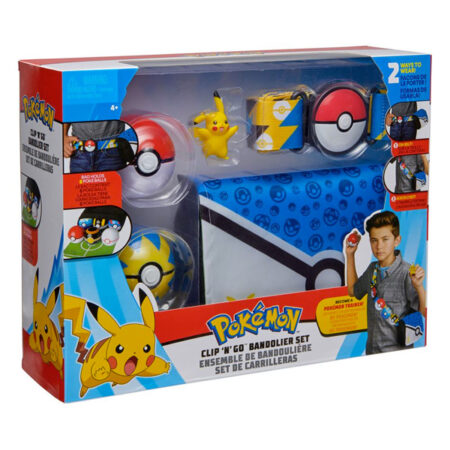 Pokémon Set Clip "N" Go Bandolier Pikachu - Borsa con Cintura e Poke Ball