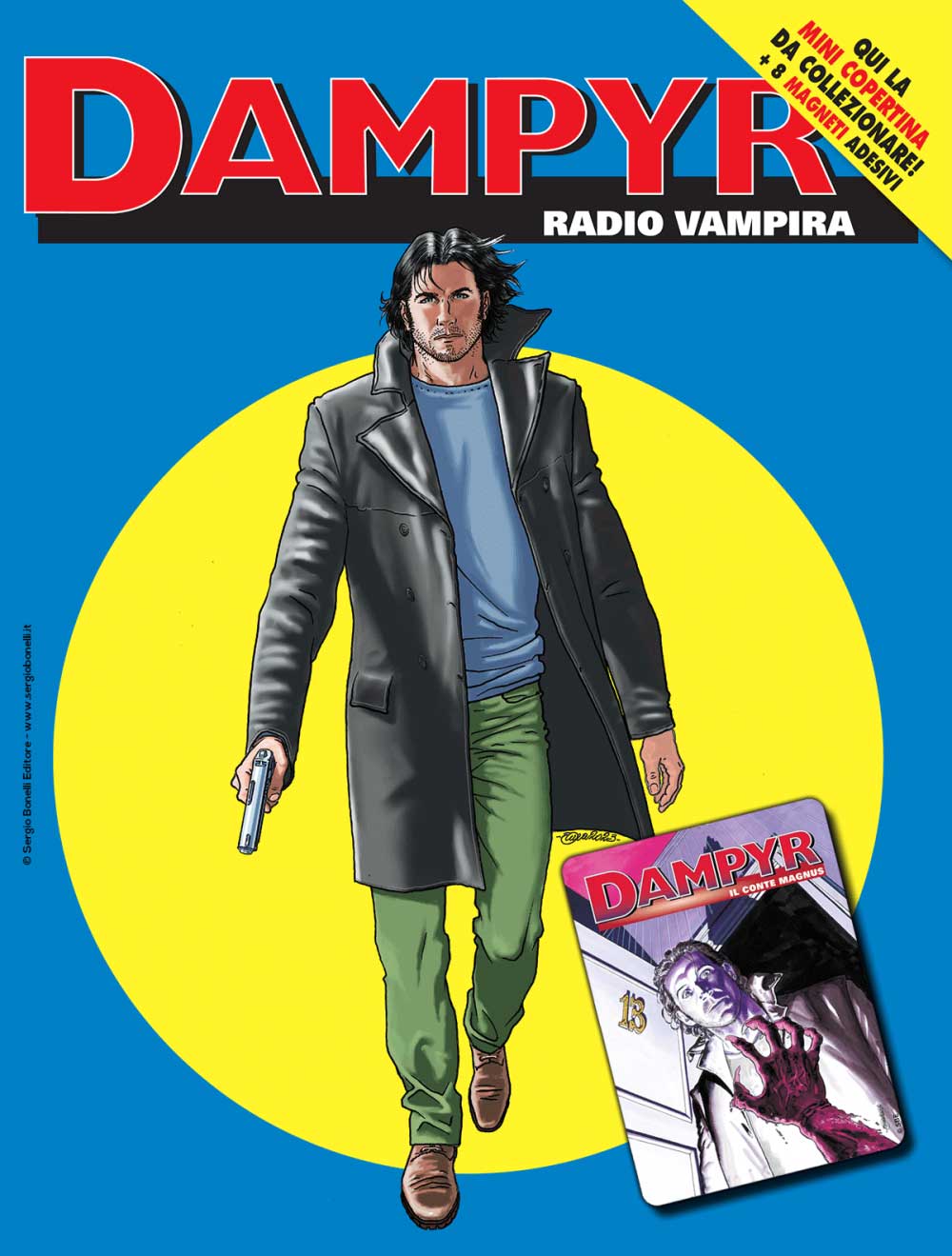 Dampyr 277 - Radio Vampira + 8 Magneti Adesivi - Cover B - Dampyr 17 -  Sergio Bonelli Editore - Italiano - MyComics