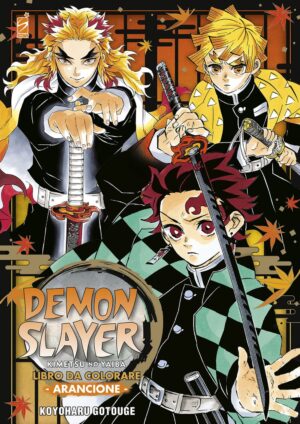 Demon Slayer - Kimetsu No Yaiba - Libro da Colorare 3 - Arancione - Edizioni Star Comics - Italiano