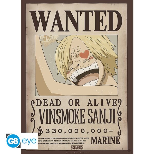One Piece Poster - Winsmoke Sanki - Wanted Dead or Alive - GBEye