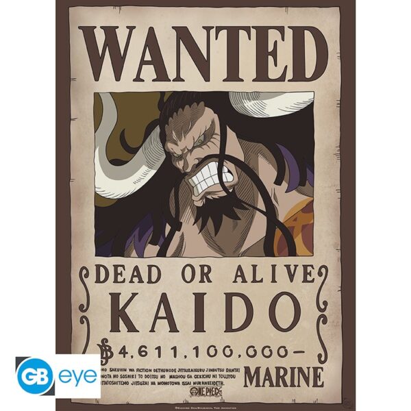 One Piece Poster - Kaido - Wanted Dead or Alive - GBEye