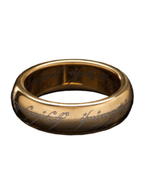 Il Signore degli Anelli - Anello di Tungsteno - One Ring placcato oro - Size 10 - taglia: 10
