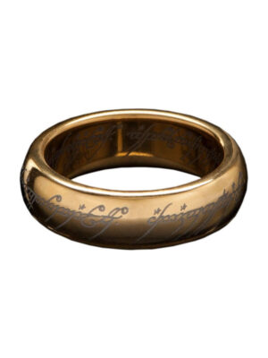 Il Signore degli Anelli - Anello di Tungsteno - One Ring placcato oro - Size 12 - taglia: 12