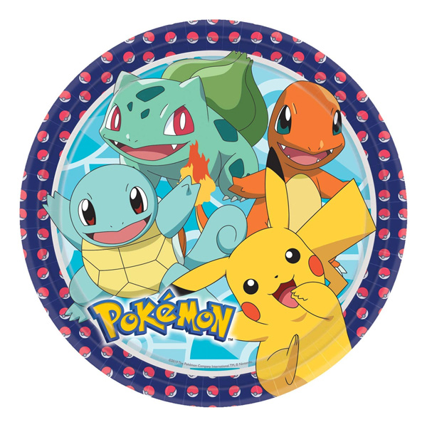 Pokémon Party Kit - Festa Compleanno Bambini - Confezione 8 Piatti Carta  Grandi 23 cm - MyComics