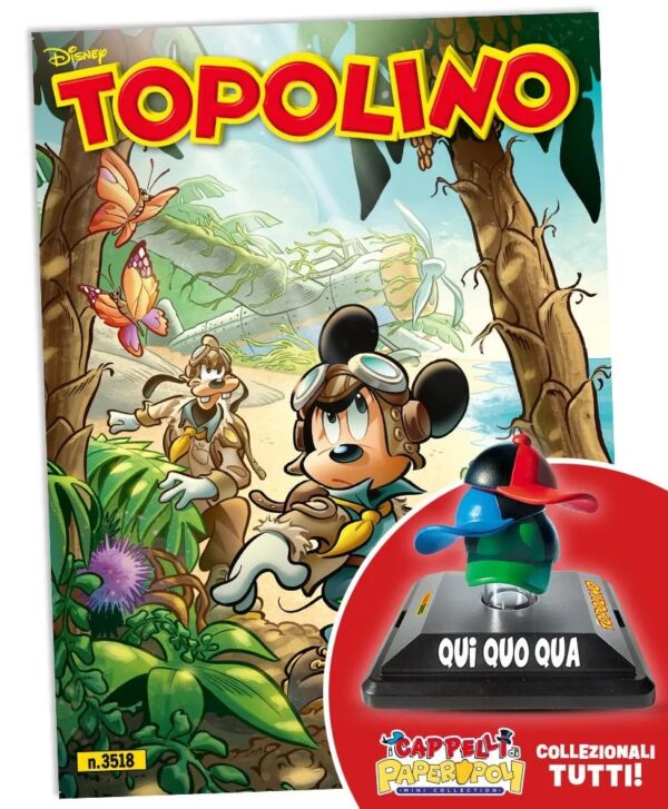 Topolino - Supertopolino 3518 + Cappellini di Qui Quo Qua - I Cappelli di Paperopoli - Panini Comics - Italiano