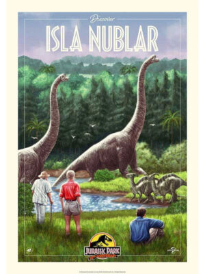 Jurassic Park Stampa 30th Anniversary Edition Limited Isla Nublar Edition 42 x 30 cm