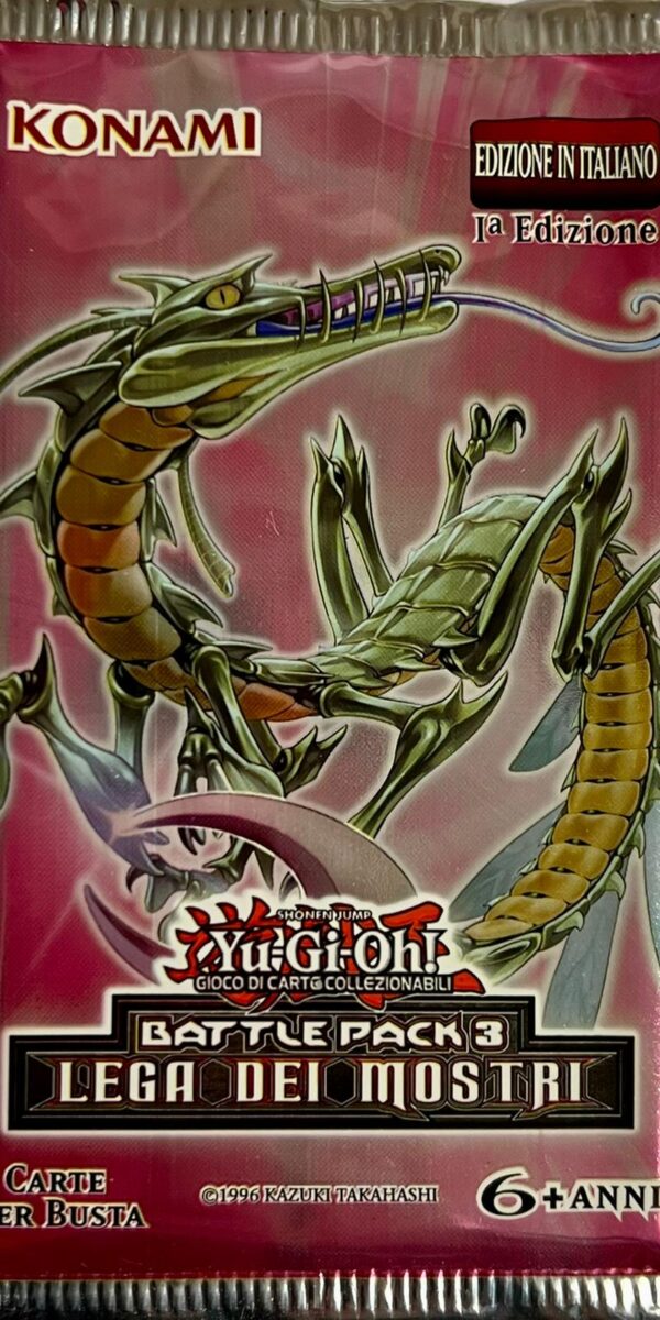 Yu-Gi-Oh! Battle Pack 3 - Lega dei Mostri - Prima Edizione - Busta Singola 5 Carte - BP03 - Artwork Drago Schivante