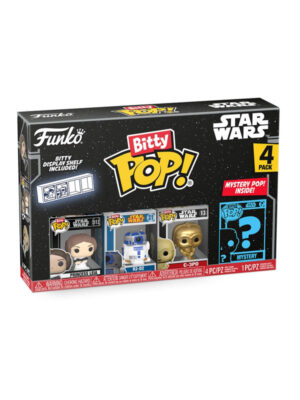 Star Wars - R2 D2, Principessa Leia, C-3po 2,5 cm - Funko Bitty POP! #13 #31 #512 - Bitty