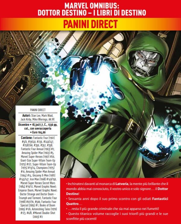Dottor Destino - I Libri di Destino - Marvel Omnibus - Panini Comics - Italiano