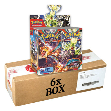 Ossidiana Infuocata - Case Chiuso Factory Sealed 6 Box - Pokémon Scarlatto e Violetto