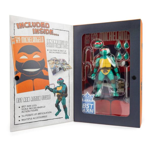 Teenage Mutant Ninja Turtles - Michelangelo - Comic Book + Action Figure 13 cm - BST AXN x IDW Publishing
