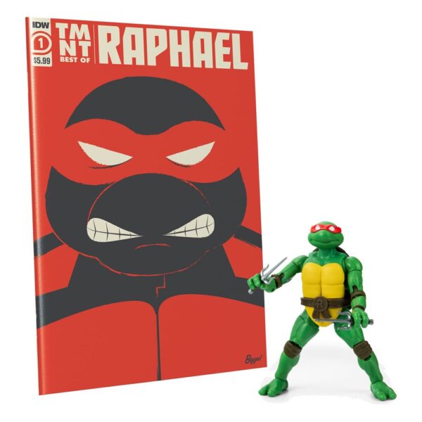 Teenage Mutant Ninja Turtles - Raffaello / Raphael - Comic Book + Action Figure 13 cm - BST AXN x IDW Publishing