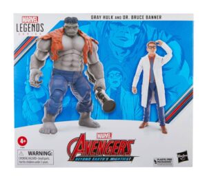 Avengers Marvel Legends - Action Figures Gray Hulk e Dr. Bruce Banner 15 cm