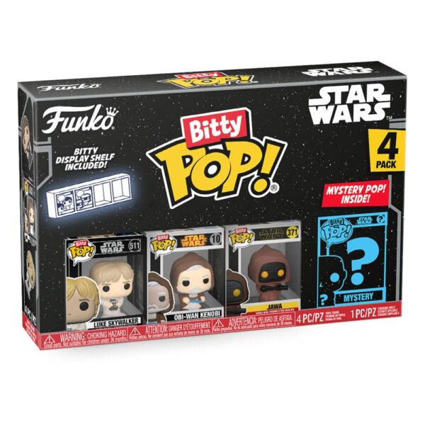 Star Wars - Luke Skywalker / Obi-Wan Kenobi / Jawa - 4 Pack - Funko Bitty POP!