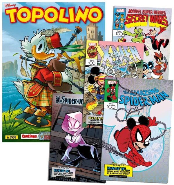 Topolino - Supertopolino 3536 + Litografie Marvel (9-12) - Panini Comics - Italiano