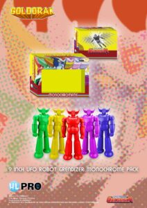 UFO Robot Grendizer Goldrak Vinyl Figure Monochromic 5-Pack 23 cm fumetto news