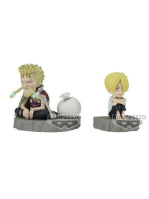 One Piece - World Collectable Figure - Log Stories - Sanji e Zeff - Minifigure 6cm
