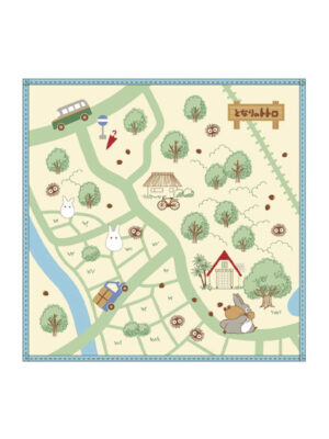 Mini asciugamano - Il mio vicino Totoro - Mappa escursionistica 25 x 25 cm