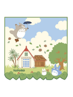 Mini asciugamano - Studio Ghibli - Il mio vicino Totoro - Totoro nel cielo 25 x 25 cm