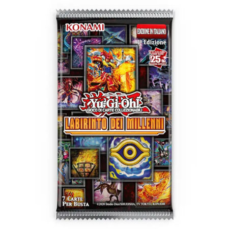 Yu-Gi-Oh! Busta Singola Labirinto dei Millenni - Maze of Millennia 25° Anniversario - 7 Carte per Bustina - 1a Edizione