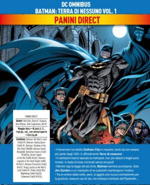 Batman - Terra di Nessuno Vol. 1 - DC Omnibus - Panini Comics - Italiano