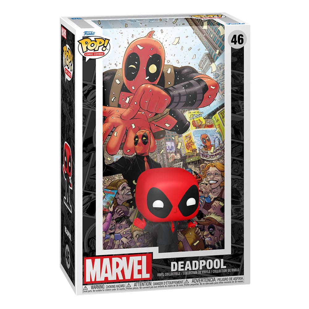 Marvel - Deadpool in Black Suit - Funko POP! Comic Cover Viny #46 - Comic  Covers - MyComics