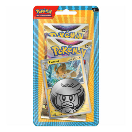 Pokémon Blister Pawmot - 2 Buste 1 Moneta e 1 Carta Promo di Pawmot