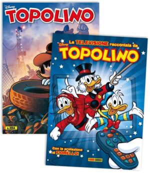 Topolino - Supertopolino 3554 + Topolibro "La Televisione Raccontata da Topolino" - Panini Comics - Italiano