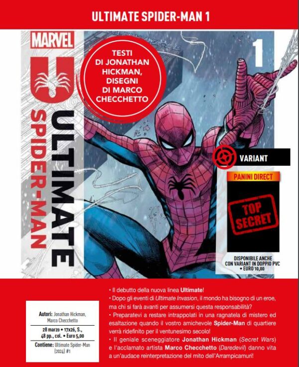 Ultimate Spider-Man 1 - Variant Marco Checchetto - Panini Comics - Italiano