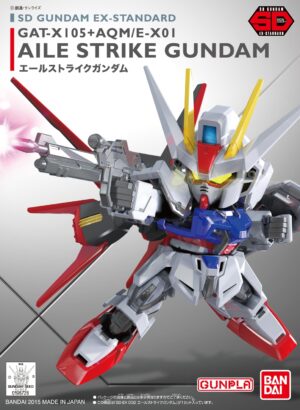 Bandai Model Kit Gunpla - Aile Strike Gundam - Sd Gundam Ex Standard 002 - GAT-X I 05 + AQM-E-X01