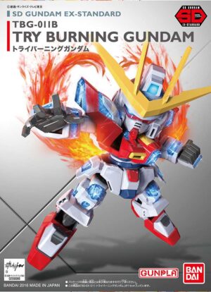 Bandai Model Kit Gunpla - Try Burning Gundam - Sd Gundam Ex Standard 011 - TBG-011B