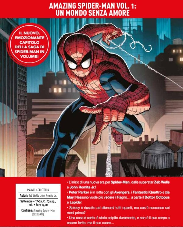 Amazing Spider-Man Vol. 1 - Un Mondo Senza Amore - Marvel Collection - Panini Comics - Italiano