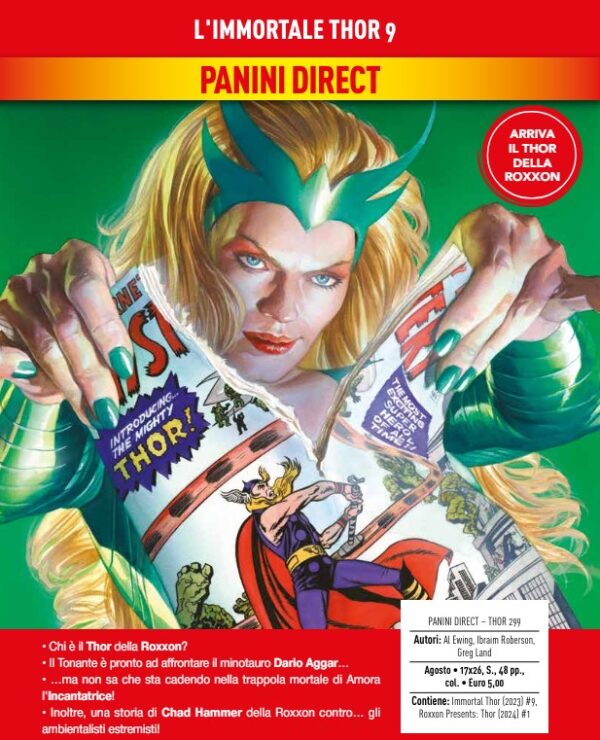 L'Immortale Thor 9 - Thor 299 - Panini Comics - Italiano