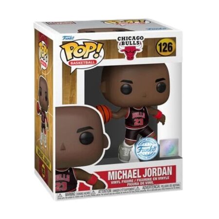 NBA Legends Bulls - Michael Jordan with Jordans (Blk Pinstripe Jersey) - Funko POP! #126 - Basketball