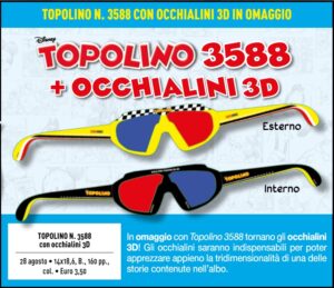 Topolino 3588 + Occhiali 3D - Panini Comics - Italiano