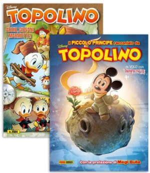 Topolino - Supertopolino 3584 + Topolibro "Il Piccolo Principe Raccontato da Topolino" - In Volo con Topoprincipe - Panini Comics - Italiano