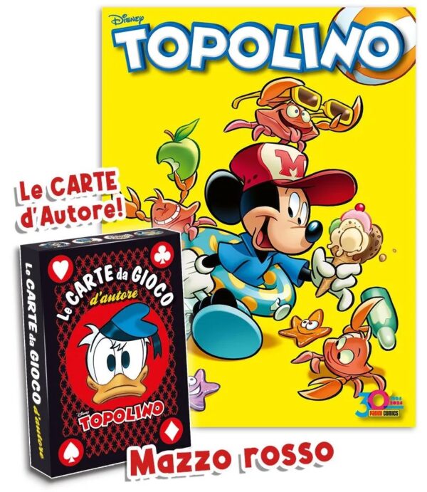 Topolino - Supertopolino 3585 + Le Carte da Gioco d'Autore di Topolino di Marco Gervasio - Mazzo Rosso - Panini Comics - Italiano