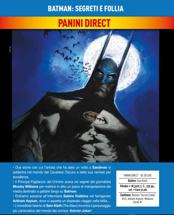 Batman - Segreti e Follia - DC Deluxe - Panini Comics - Italiano