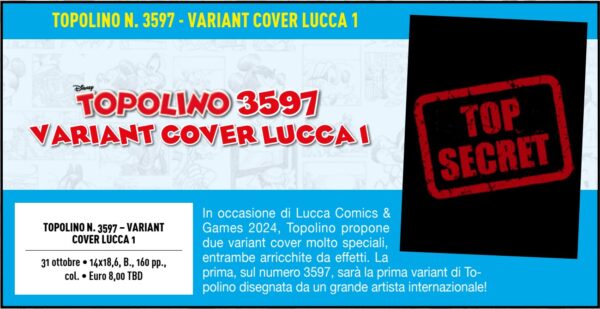 Topolino 3597 - Variant 1 Lucca Comics 2024 - Panini Comics - Italiano