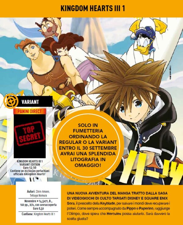 Kingdom Hearts III 1 - Panini Comics - Italiano